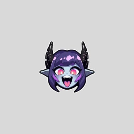 funny devil girl sticker