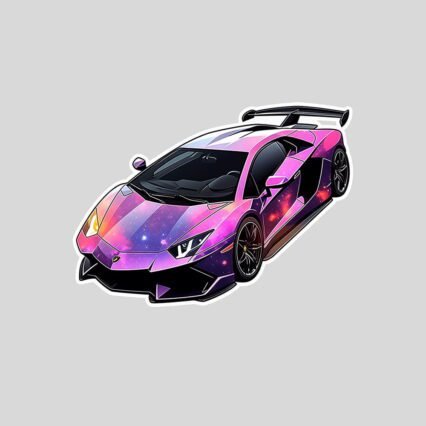 galaxy lamborghini aventador sticker