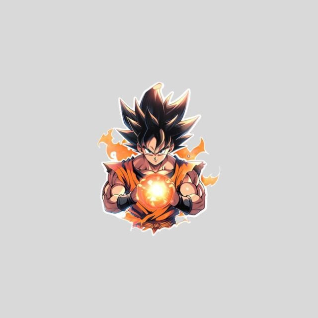 goku with an energy ball sticker