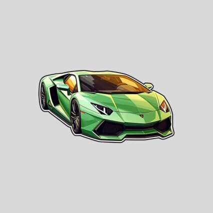 green lamborghini aventador sticker