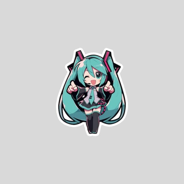 hatsune miku wink sticker