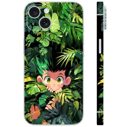 hxh gon freecss tropical leaves mobile skin