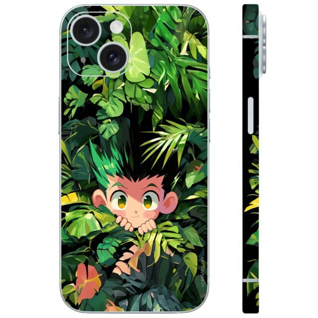 hxh gon freecss tropical leaves mobile skin