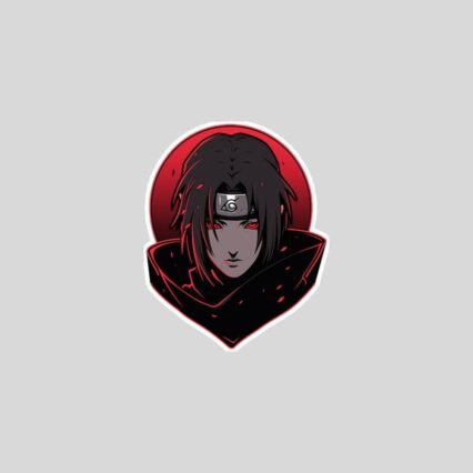 itachi uchiha black red sticker