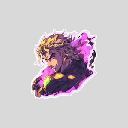 jojos bizarrae adventure aesthetic purple dio brando sticker