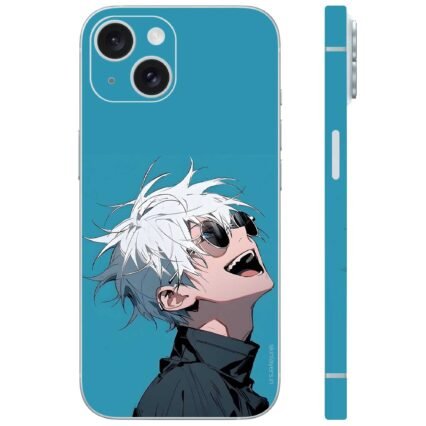 jujutsu kaisen satoru gojo blue background mobile skin