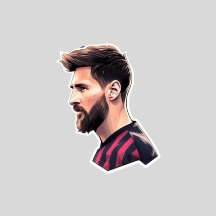 lionel messi art sticker