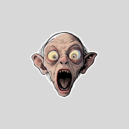 lord of the rings scary gollum sticker