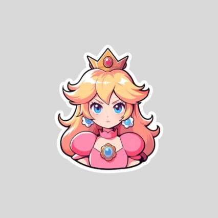 mario unhappy princess peach sticker