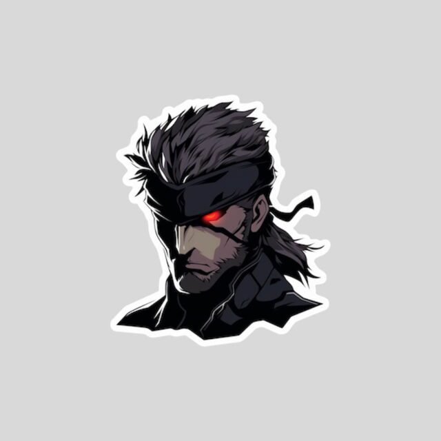 metal gear solid snake dark sticker