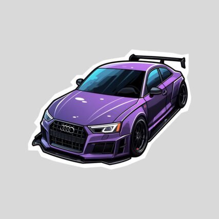 purple audi rs3 sticker