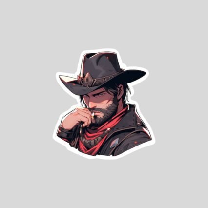 rdr2 arthur smoking sticker