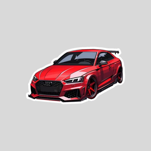 red audi rs5 sticker