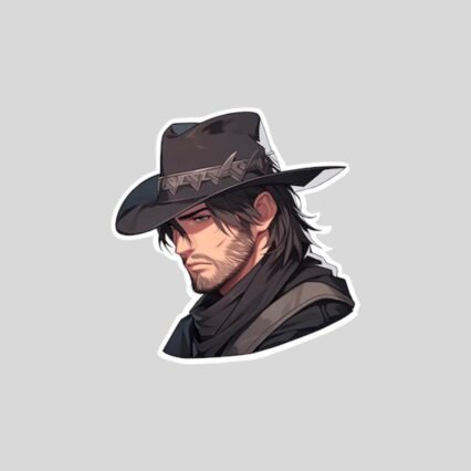 red dead john marston art sticker