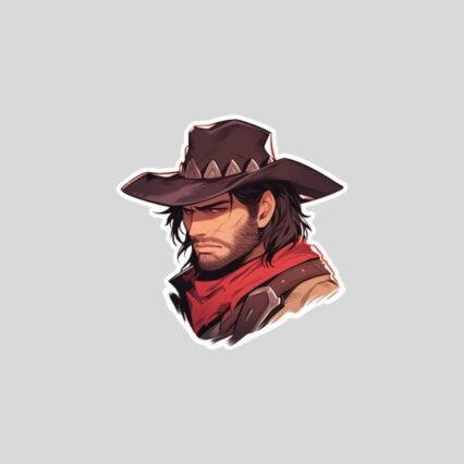 Red dead john marston drawn sticker