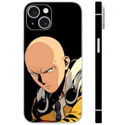 saitama one punch man anime black mobile skin