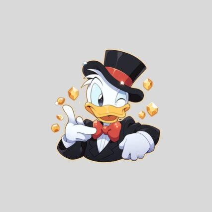 scrooge mcduck winking sticker