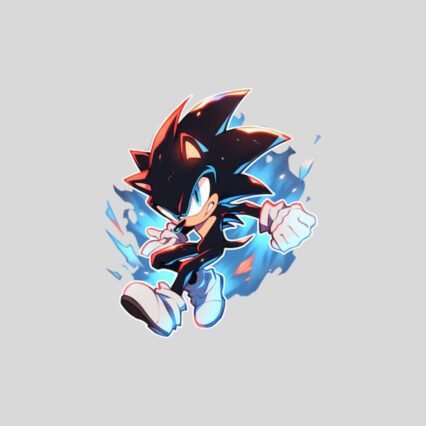 shadow the hedgehog art sticker