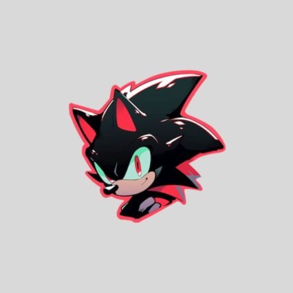 shadow the hedgehog red stroke sticker