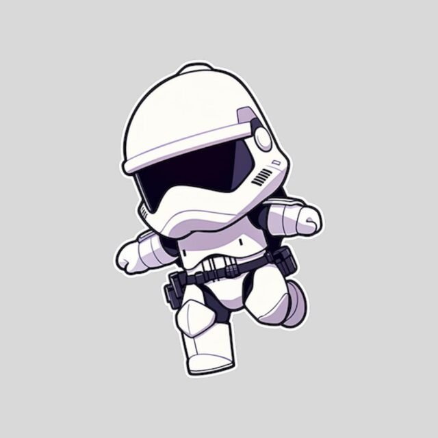 star wars chibi stormtrooper sticker