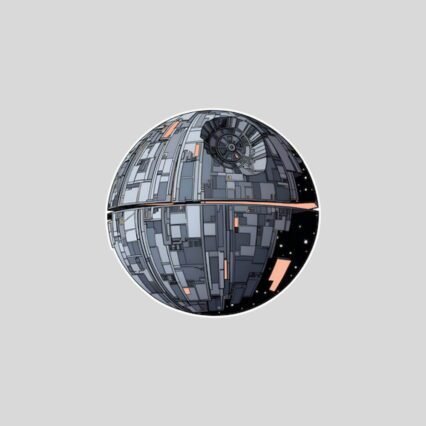 star wars death star aesthetic sticker