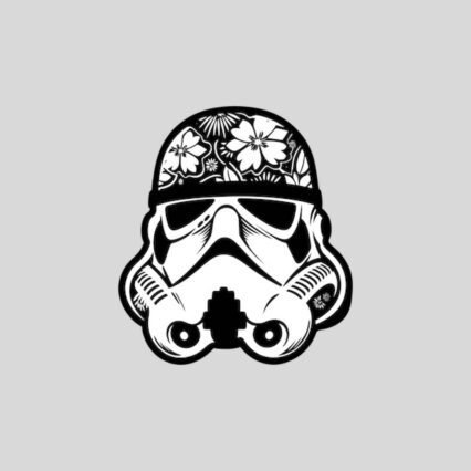 star wars hippie stormtrooper sticker