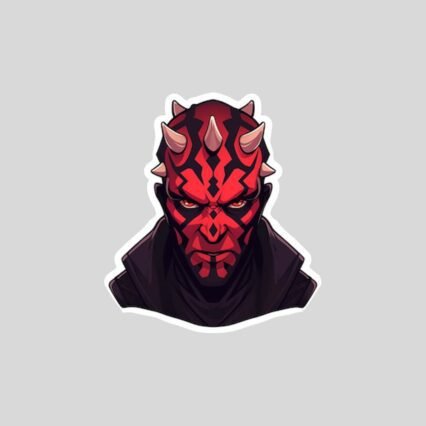 star wars serious darth maul sticker