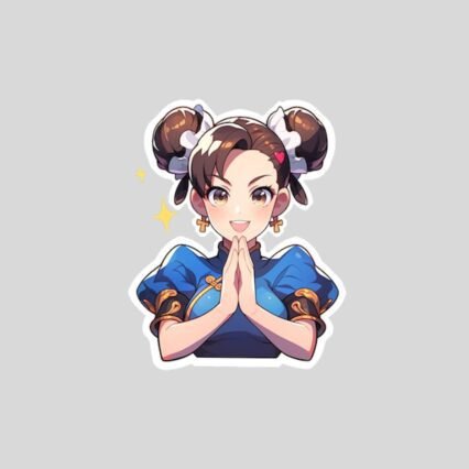 street fighter joyful chun li sticker