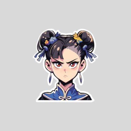 street fighter serious chun li sticker