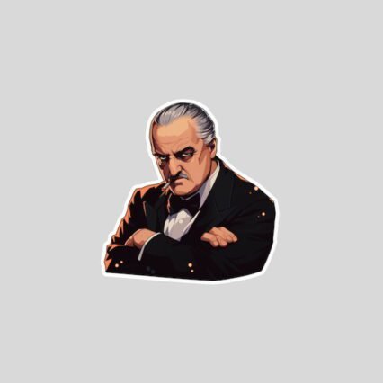 the godfather vito corleone smoking sticker