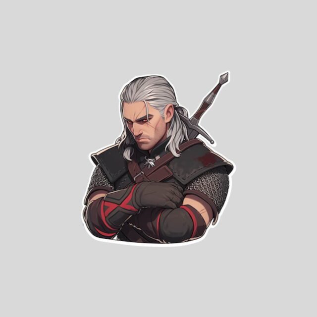 the witcher geralt of rivia sticker