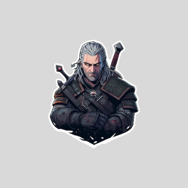 witcher geralt of rivia aesthetic sticker