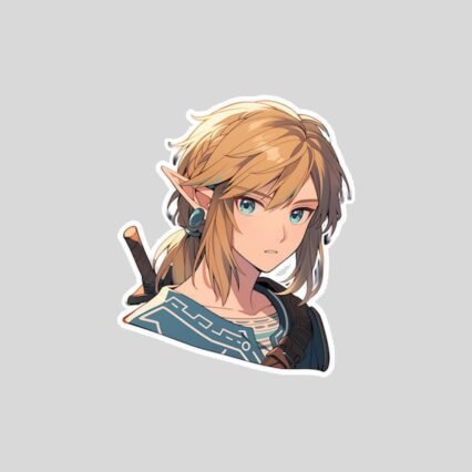 zelda looks surprised aesthetic sticker