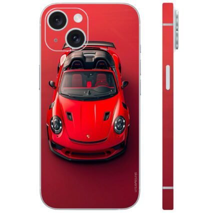 Red & Black Porche Car Mobile skin