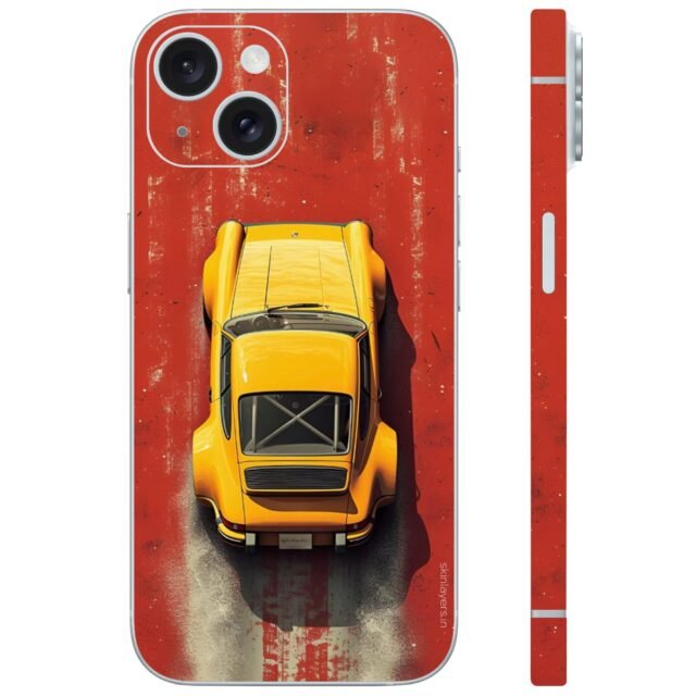 Yellow Porche Car Mobile Skin