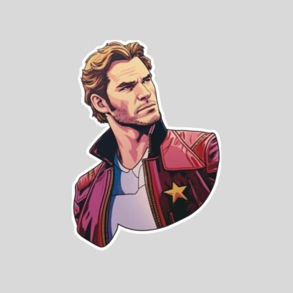 aesthetic side glance star lord marvel sticker