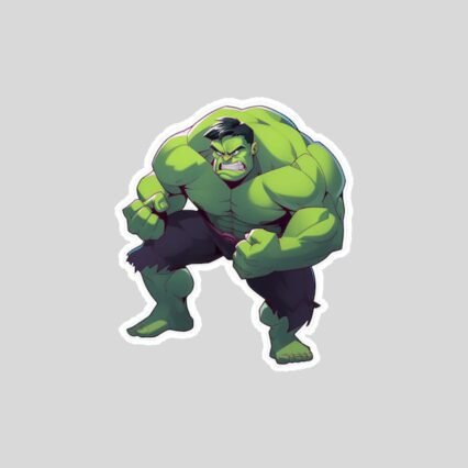 angry hulk ready for battle marvel sticker