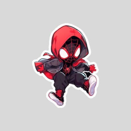 marvel chibi miles morales sticker