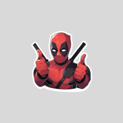 marvel deadpool thumbs up sticker