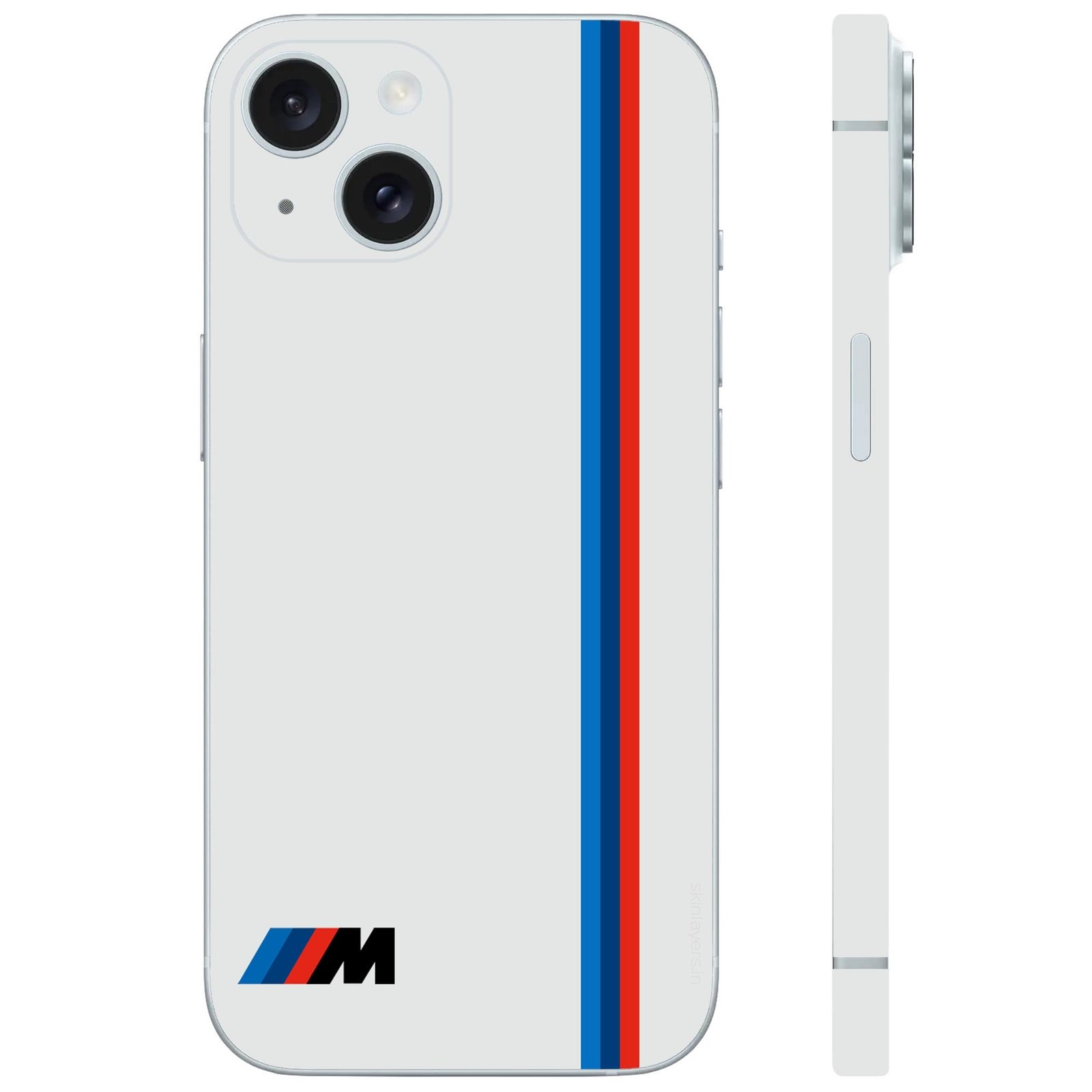 BMW Three Straps White Mobile Skin Layer