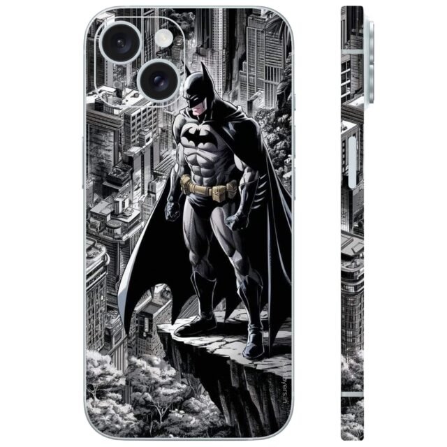 Batman Standing on heights mobile skin wrap