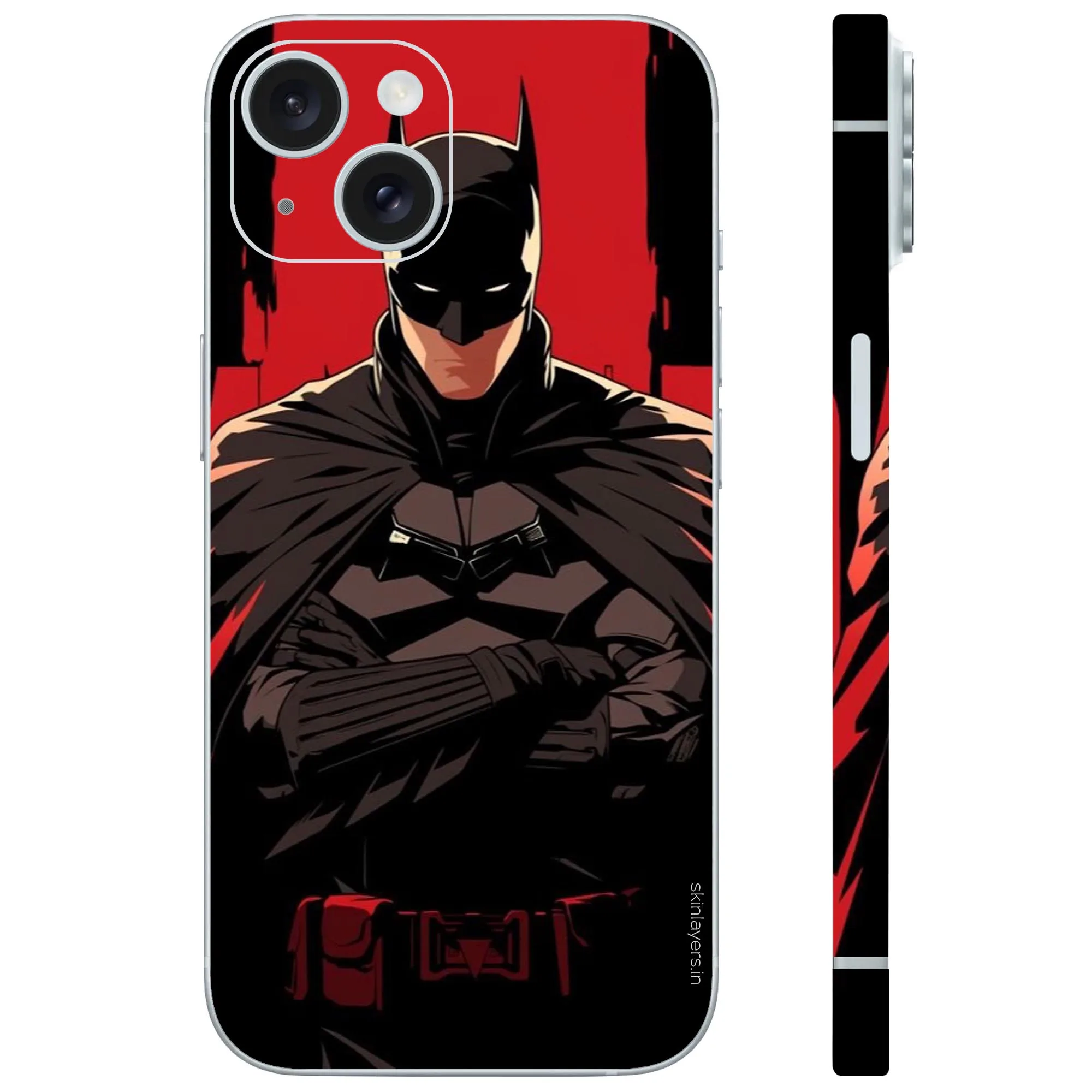 Batman black and red mobile skin wrap